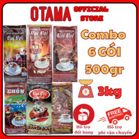 COMBO 6 GÓI CAFE 6 LOẠI KHÁC NHAU CAFE CHỒN ONG VÀNG VOI 1 2 3 999 TRỘNCHUNG PHAPHIN ĐẬMVỊ THƠM NỒNG