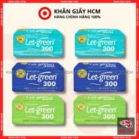 Combo 6 gói - Khăn Giấy Lụa Let Green 300 Tờ / 2 Lớp Mềm Mại - Hàng Chính Hãng
