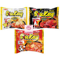Combo 6 gói Mì SiuKay hải sản, bò, gà cay phô mai 128g