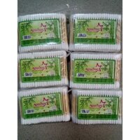 [Combo 6 gói] Tăm Bông ráy tai thân gỗ AquaStar 200 cây