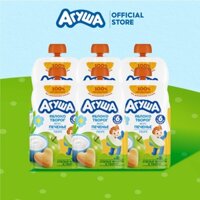 Combo 6 Gói Trái cây nghiền vị táo, phô mai tươi và bánh quy Agusha 90g/gói dành cho bé từ 6 tháng trở lên