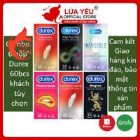 Combo 6 Hộp 70 Bao Cao Su Durex tùy chọn BCS LỬA YÊU