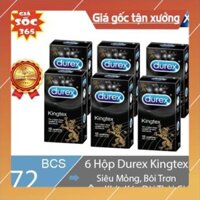 Combo 6 Hộp Bao Cao Su Durex King Tex Giá Sỉ
