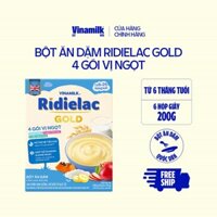 [Combo 6 Hộp] Bột Ăn Dặm RiDielac Gold 4 Vị Ngọt - Hộp Giấy 200g