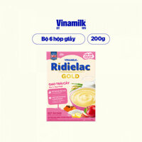 Combo 6 Hộp Bột Ăn Dặm Ridielac Gold Gạo Trái Cây - Hộp Giấy 200g