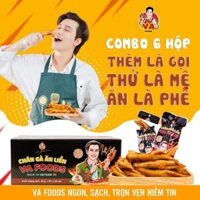 Combo 6 Hộp Chân Gà Ăn Liền Có Xương VA FOODS Ăn Vặt Siêu Ngon - Hộp 20 Gói x 40gam