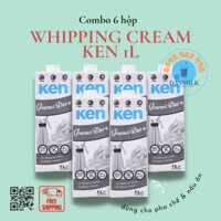 Combo 6 hộp Kem tươi Whipping Cream KEN 1lit