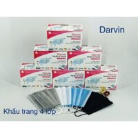 COMBO 6 HỘP KHẨU TRANG Y TẾ DARVIN 4 LỚP