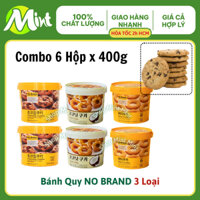 [COMBO 6 Hộp MIX] Bánh quy xô No Brand 400g MIX VỊ_BƠ/ DỪA/ CHOCOCHIP. Shop Mint Mint.