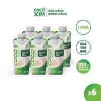 Combo 6 Hộp Nước dừa đóng hộp Cocoxim dứa non dung tích 330ml/Hộp