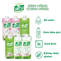 Combo 6 Hộp Nước Dừa Tươi Vico Fresh 330ml (2Sen, 2Dứa, 2Xiêm)