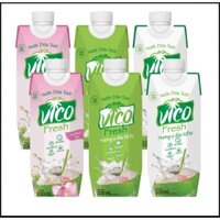 Combo 6 hộp nước dừa VicoFresh 330ml ( 2 xiêm, 2 sen, 2 dứa)