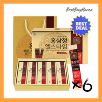 Combo 6 hộp nước hồng sâm Korean Red Ginseng Extract Health Time (15mlx30 gói)