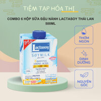 Combo 6 Hộp Sữa Đậu Nành Lactasoy Thái Lan (6 hộp giấy x 500ml)