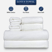 Combo 6 khăn KHÁCH SẠN, 100% COTTON, siêu mềm mịn, thấm hút, dày dặn - LOTUSTOWEL