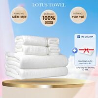 Combo 6 khăn Khách sạn, 100% COTTON, siêu mềm mịn, thấm hút, dày dặn - LotusTowel