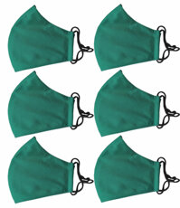 Combo 6 khẩu trang vải chất lượng tốt có dây đeo điều chỉnh - 4-xanh rêu