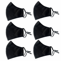 Combo 6 khẩu trang vải chất lượng tốt có dây đeo điều chỉnh - 1-đen