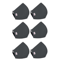 Combo 6 khẩu trang vải chống bụi, độc nhẹ giúp phòng chống virus - Xám