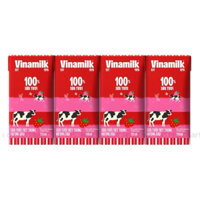 Combo 6 lốc 110ml sữa tươi tiệt trùng Vinamilk 100% hương dâu