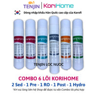 Combo 6 Lõi Lọc Korihome Hàn Quốc Gồm 2 Sediment + 1 Pre Carbon + 1 RO Membrane + 1 Post Carbon + 1 Hydrogen Alkaline