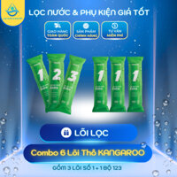 Combo 6 Lõi Lọc Thô KANGAROO Gồm 3 Lõi Số 1 + 1 Bộ 123 Chính Hãng | Thay Thế Được Cho Các Máy Lọc Nước RO