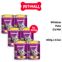 Combo 6 lon 400G - Pate WHISKAS Sardines Cá mòi lon Petmall