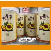 Combo 6 lon Đào Ngâm Nguyên Miếng Feng Dao, 425g, Hộp Thiếc VSATTP