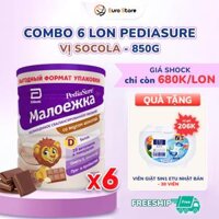 Combo 6 Lon (Nửa Thùng) Sữa Bột Pediasure Nga (850g) – Vị Socola (Dành Cho Bé Từ 1 – 10 Tuổi)