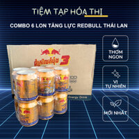 Combo 6 Lon Nước Tăng Lực Bò Húc RedBull Thái Lan