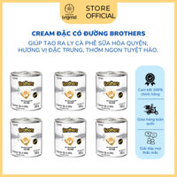 Combo 6 Lon Sữa đặc Brothers Trung Nguyên Legend - Lon 390gr Nguyên liệu pha chế cà phê
