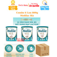 [Combo 6 Lon] Sữa Modilac Riz số 1, 2, 3 Lon 800g dành cho trẻ dị ứng đạm bò và bất nạp Lactose nhập khẩu Pháp Mẫu Mới