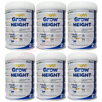 Combo 6 lon Sữa Nuvi Grow Height 2+ tăng chiều cao cho trẻ trên 2 tuổi