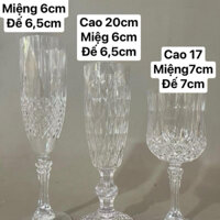 Combo 6 Ly trang trí bàn gia tiên , ly mica trang trí sự kiện tiệc cưới