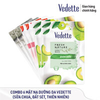 Combo 6 Mặt nạ dưỡng da Vedette (sữa chua đất sét thiên nhiên) LazadaMall
