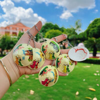 Combo 6 móc khóa nón lá hình địa danh - Quà lưu niệm ý nghĩa