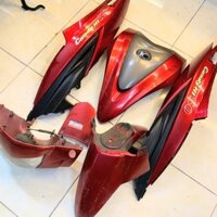 Combo 6 món Dàn áo kymco candy 50cc màu đỏ tặng kèm chóa pha đèn (hàng zin tháo xe)chính hãng còn đẹp hơi xước nhẹ