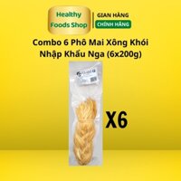 Combo 6 phô mai hun khói nhập khẩu Nga 200g  - Combo 6 Imported Russian Smoked String Cheese