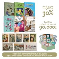 Combo 6 tác phẩm Văn chương và Mỹ thuật Bìa cứng - Tặng sổ tay nghệ thuật và Bộ tranh giấy dó kích thước 14.8 x 20.5 cm. Số lượng có hạn