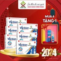Combo 6 tặng 1 hộp Viên Uống VIPTEEN VINH GIA Bổ Sung Canxi Nano D3 MK7 Tăng Chiều Cao Cho Trẻ 9 -18 tuổi 20 Viên