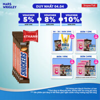 Combo 6 thanh kẹo Sô Cô la Snickers thanh 51g