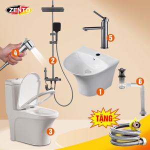 Combo 6 thiết bị vệ sinh Zento BS03