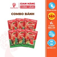 Combo 6 Túi Bánh phủ socola Choco PN Dưa Hấu 204g | Bánh ăn vặt Socola | Đồ ăn vặt