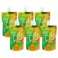 Combo 6 túi nước ép trái cây Jelly Gumi Gumi vị cam 150g (từ 3 tuổi)