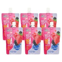 Combo 6 túi nước ép trái cây Jelly Gumi Gumi vị mix quả mọng 150g (từ 3 tuổi)