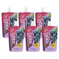 Combo 6 túi nước ép trái cây Jelly Gumi Gumi vị nho 150g (từ 3 tuổi)