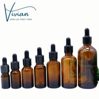 Combo 60 Chai lọ đựng tinh dầu, serum 10ml, lọ thuỷ tinh nâu nắp bóp nhỏ giọt
