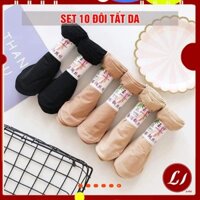 combo 60 đôi tất da chân cho bé gái siêu dai siêu bền hai màu