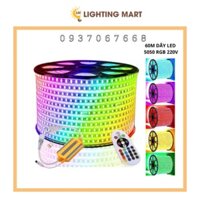 Combo 60 Mét đèn Led dây đổi màu 5050 RGB 220V + 3 bộ nguồn remote