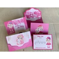 Combo 60 thiệp mời sinh nhật 3D các loại  - viết tay